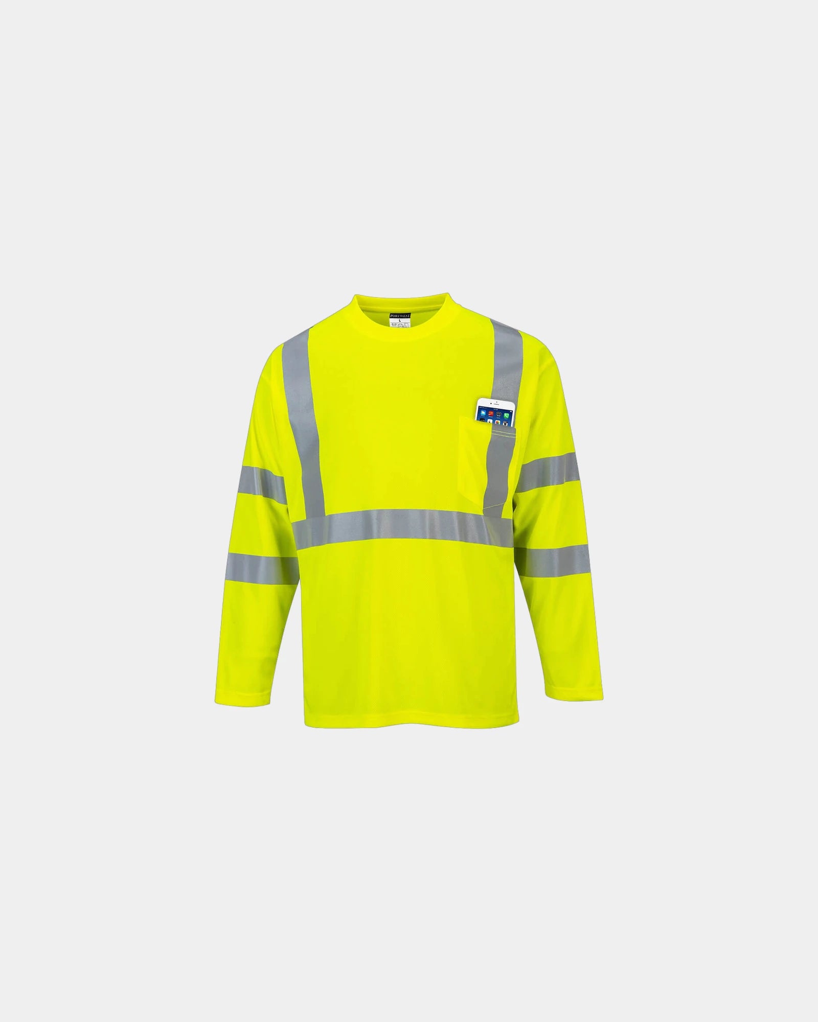 T-shirt alta visibilità maniche lunghe da personalizzare - Giallo